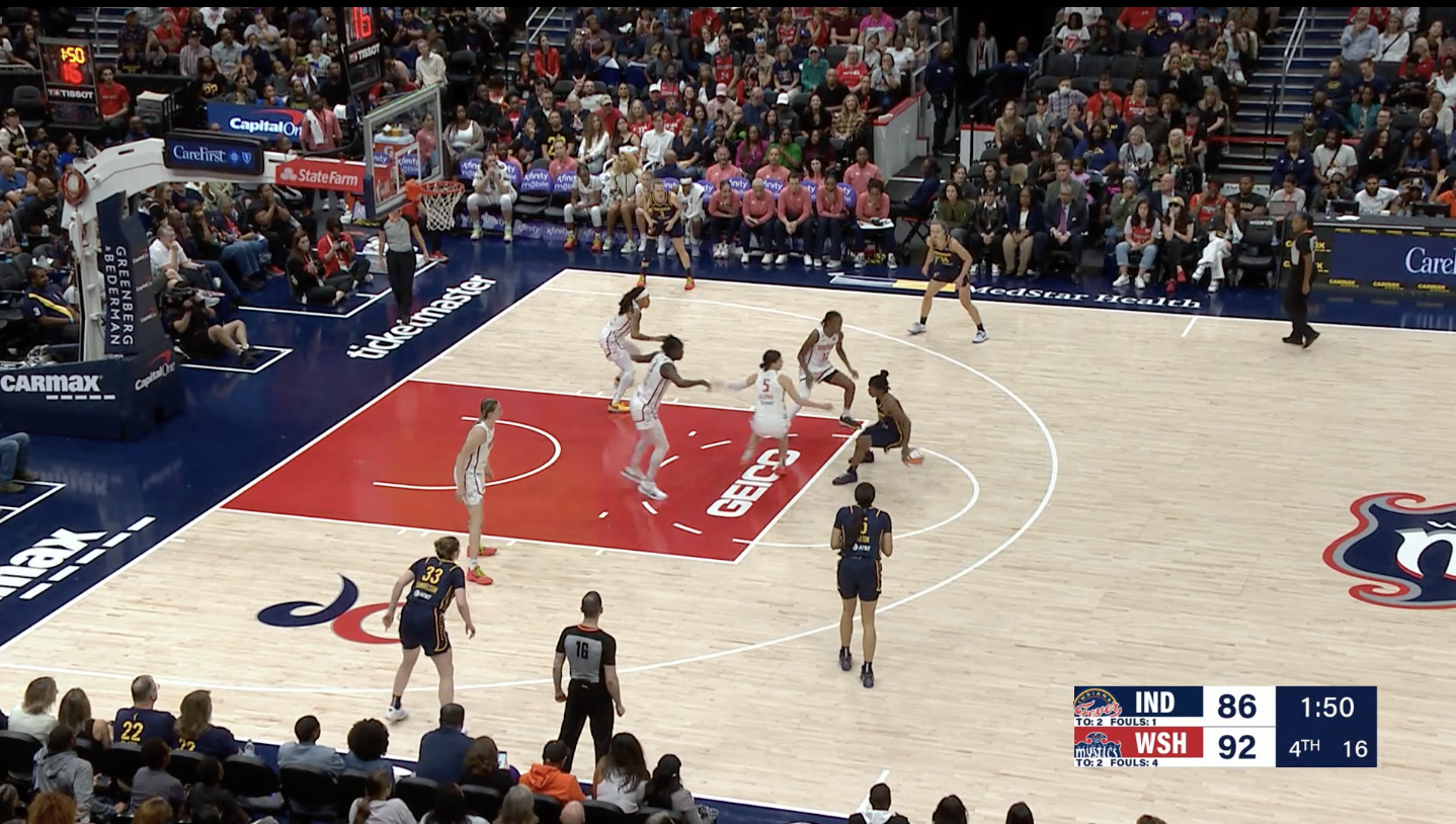 Saxton Knocks Down the Triple